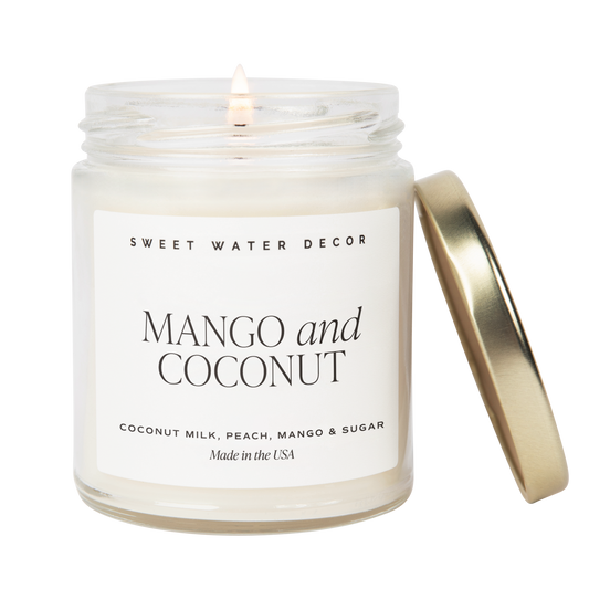 Mango and Coconut glass jar
