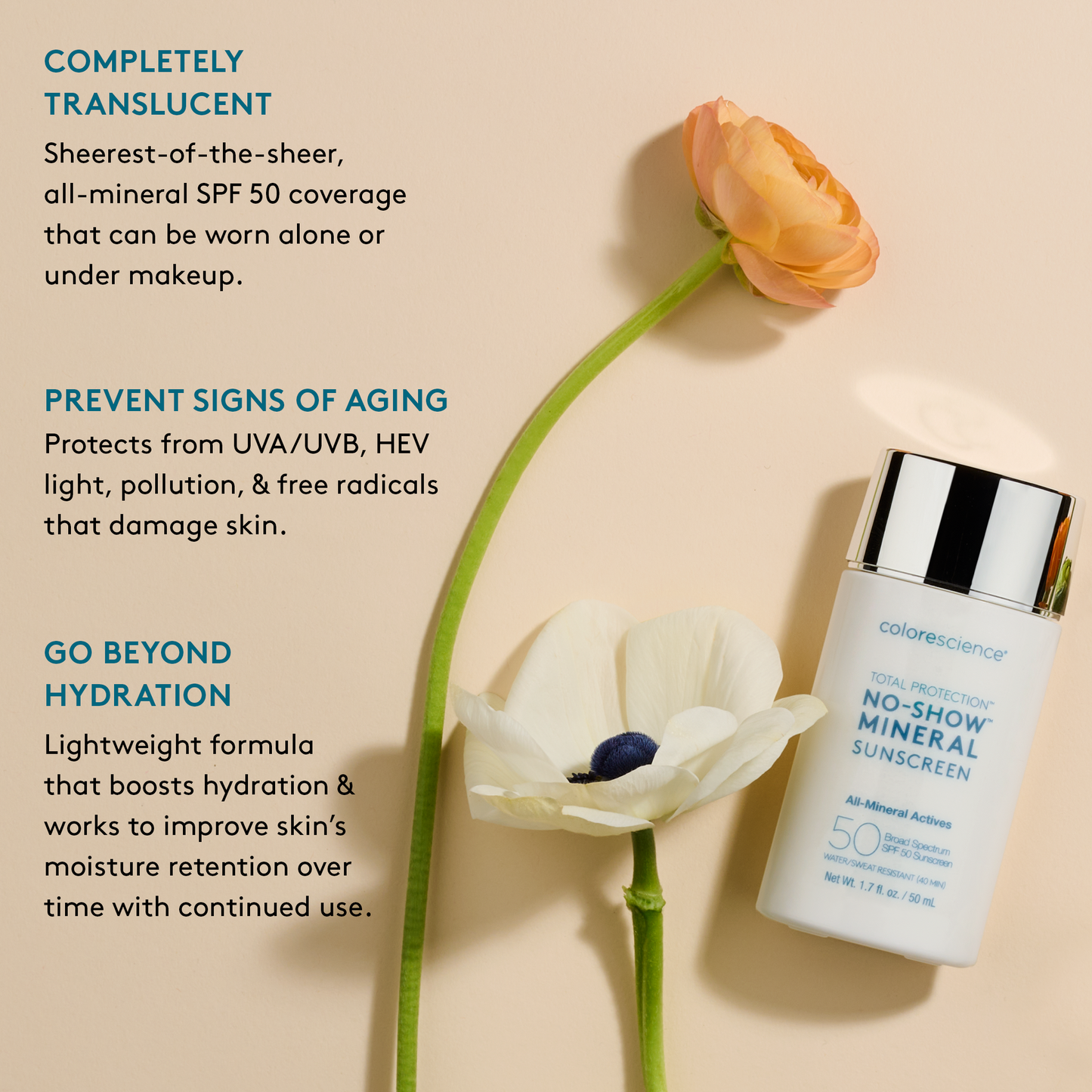 Total Protection® No Show™ Mineral Sunscreen SPF 50