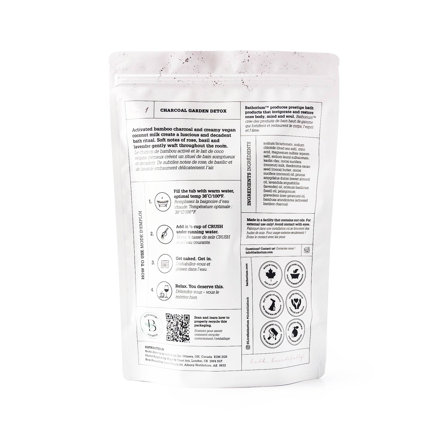 Charcoal Garden Detox Crush Bath Soak 3kg Bulk Bag