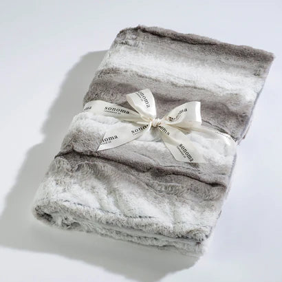 LAVENDER SPA BLANKIE IN PLATINUM ANGORA
