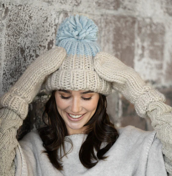 Colorblock Handknit Beanie