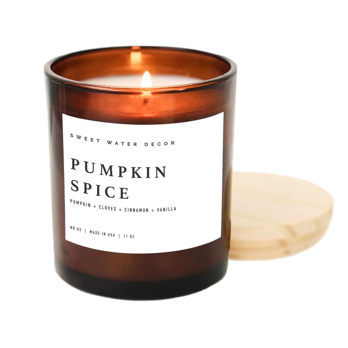Pumpkin Spice Soy Candle-Amber 11oz Jar Candle