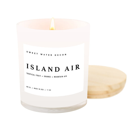 Island Air - White Jar Wood Lid