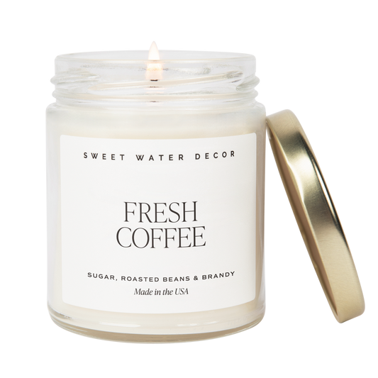Fresh Coffee Clear Jar Candle
