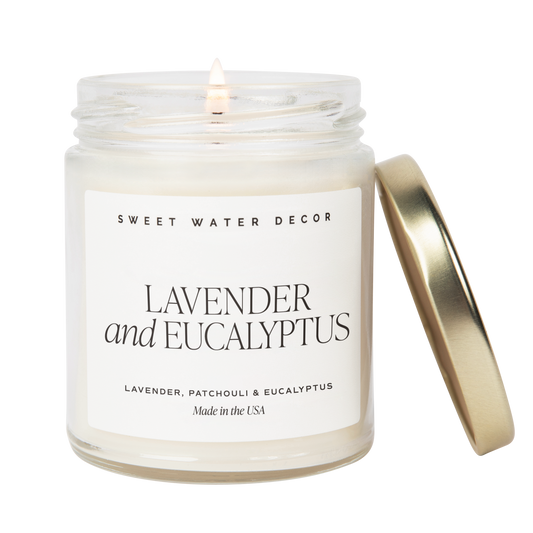 Lavender and Eucalyptus Clear Jar Candle