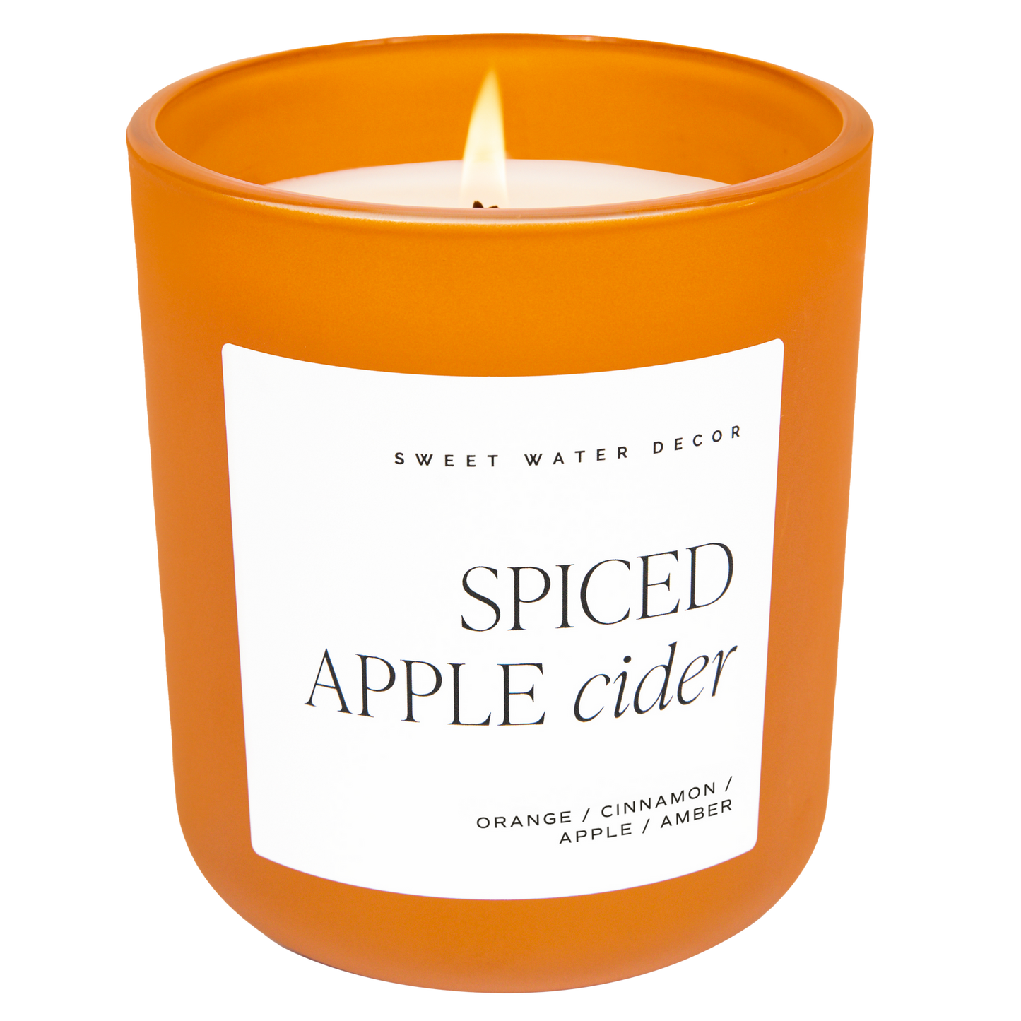 Spiced Apple Cider - 15 oz Soy Candle, Matte Jar