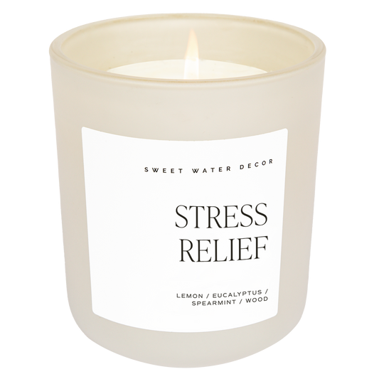 Stress Relief Tan Matte Jar