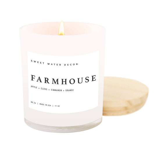 Farmhouse 11 oz Soy Candle - Fall Home Decor & Gifts